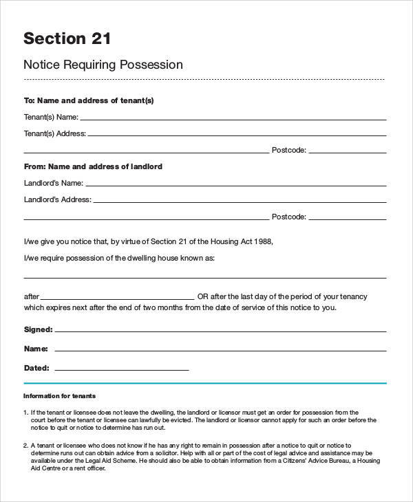 Free 38 Eviction Notice Templates In Pdf Ms Word Apple Pages