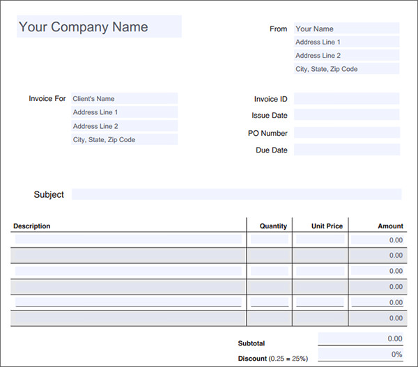 service invoice template pdf