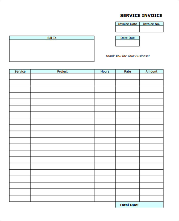 blank word invoice template