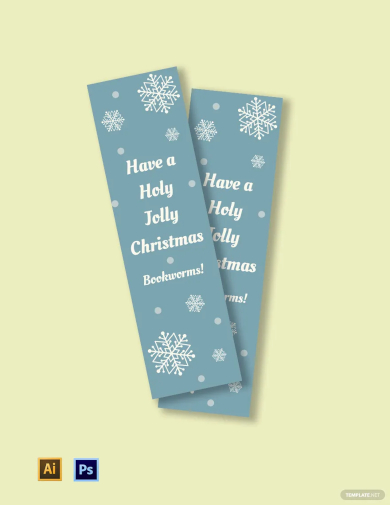 snowflake christmas bookmark template