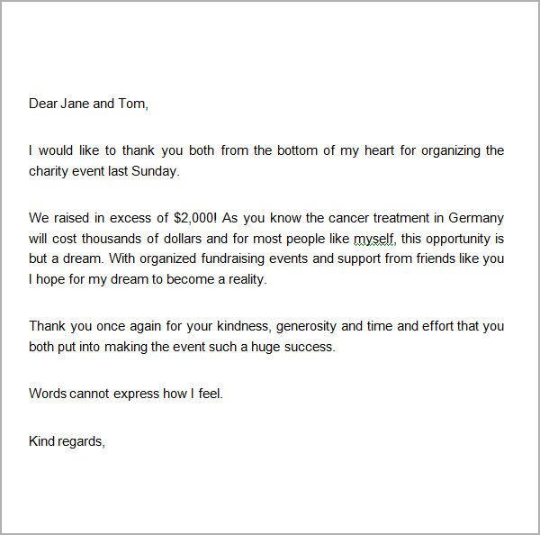 Nonprofit Thank You For Your Donation Letter Template PDF Template