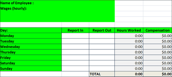 time card calculator template