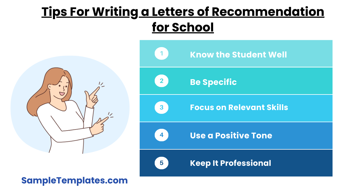 tips for writing a letters of recommendation for school