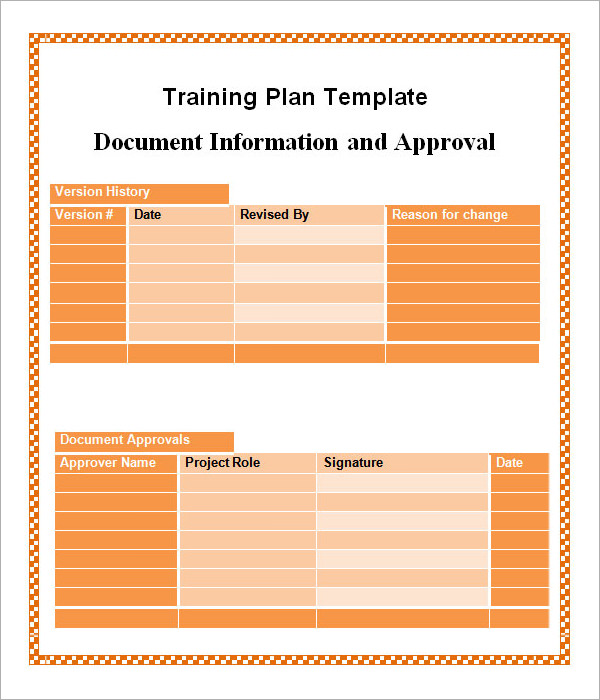 Word Training Schedule Template