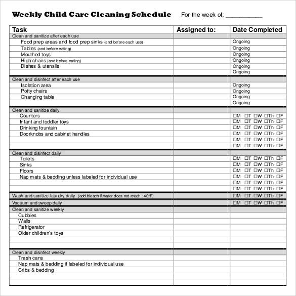 35+ Sample Weekly Schedule Templates  Sample Templates