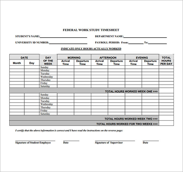 FREE 10 Hours Worked Calculator Samples In Word PDF