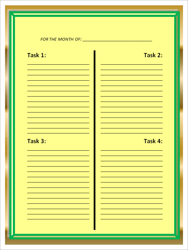 blank work schedule template2