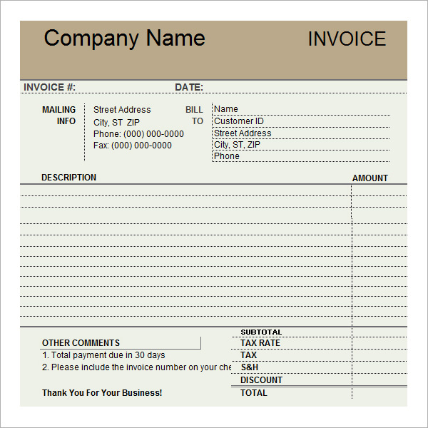 business invoice format2