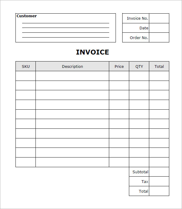 free 9 business invoice templates in pdf ms word excel