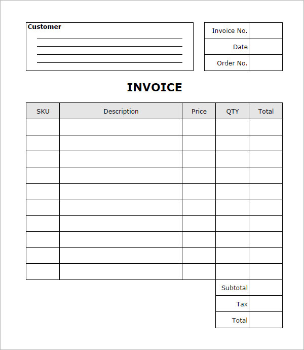 12 business invoice templates sample templates