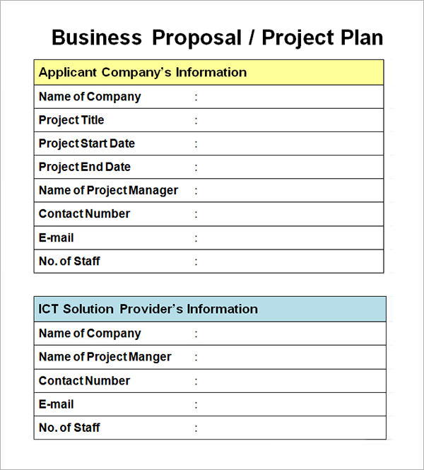 business plan project proposal pdf