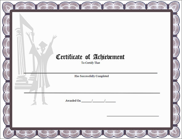 certificates of achievement for graduates