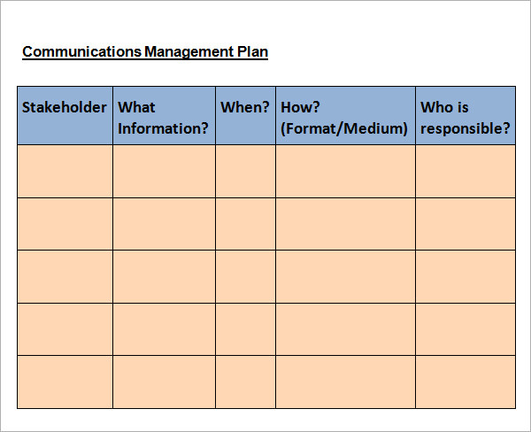 communication plan sample1