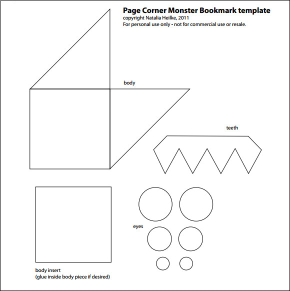 corner bookmark template