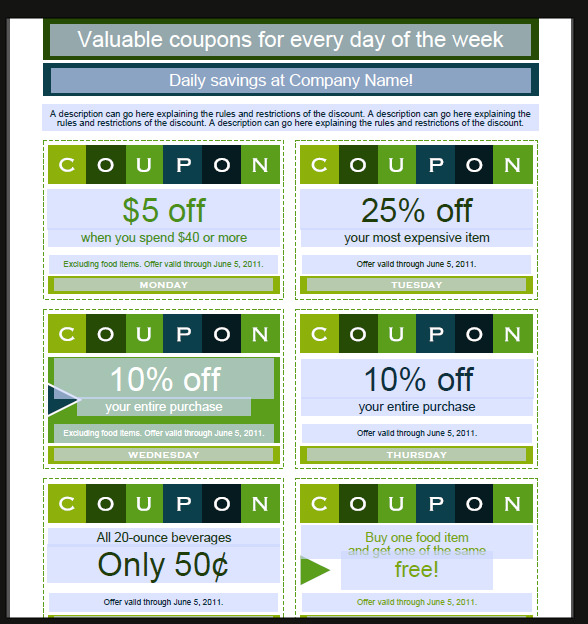 coupon template