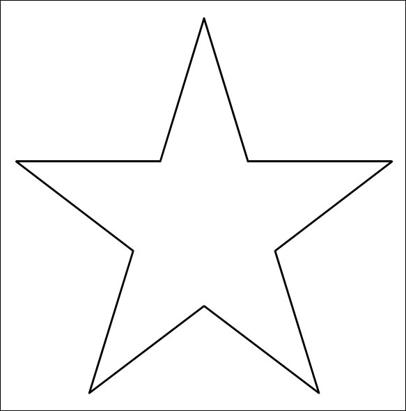 5 Pointed Star Template