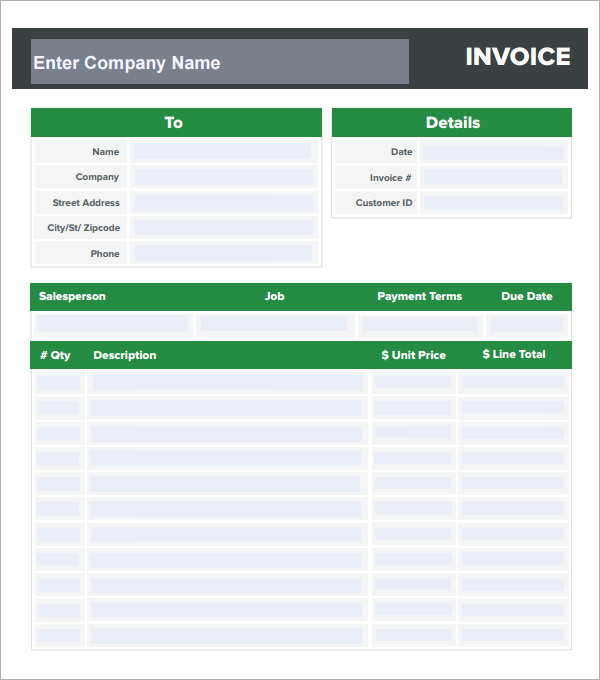 sample invoice for small business