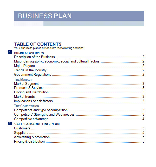 Business Plan Template Free Download1