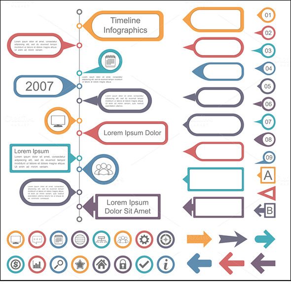 infographic timeline template construction