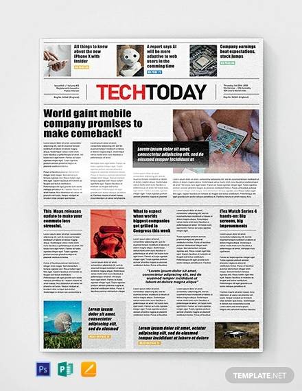 Free 50 Amazing Newspaper Templates In Pdf Ppt Ms Word Psd