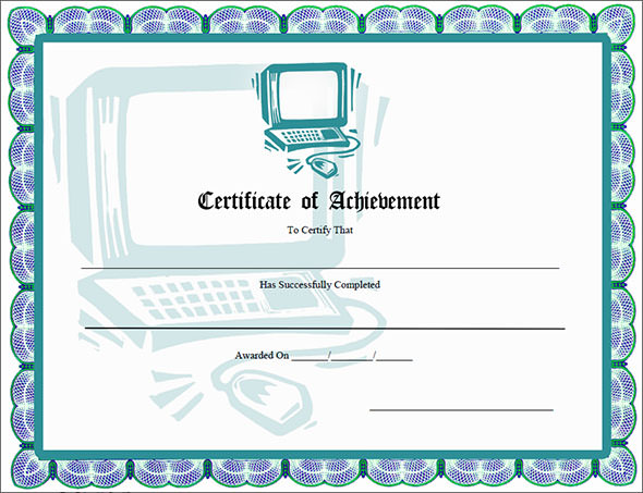 get certificates of achievement
