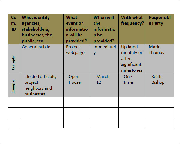 Workbook A Creating A Communications Plan