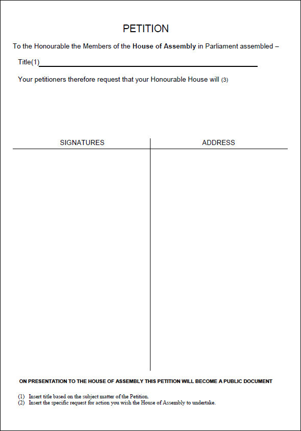 legal petition template