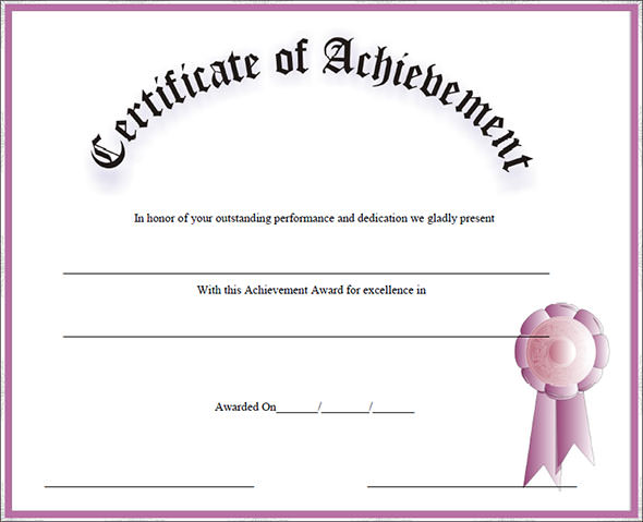 make certificates of achievement