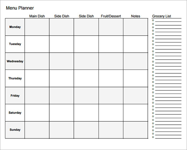 sample meal planning template 17download free documents in pdf excel