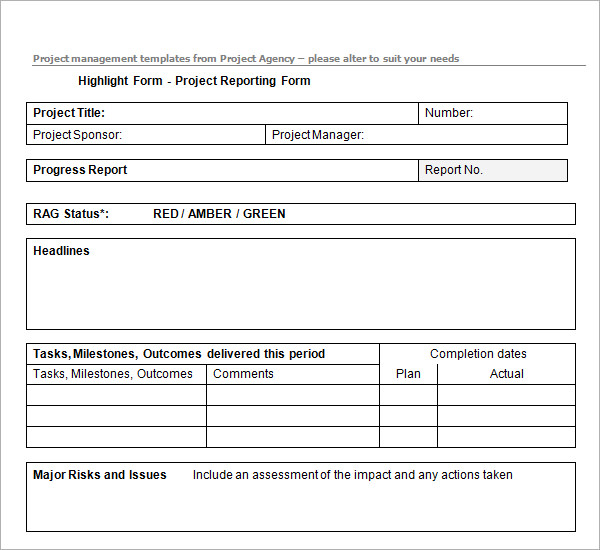 13 Sample Project Management Templates Sample Templates