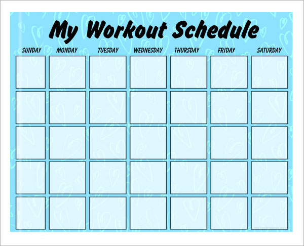 my work out schedule1