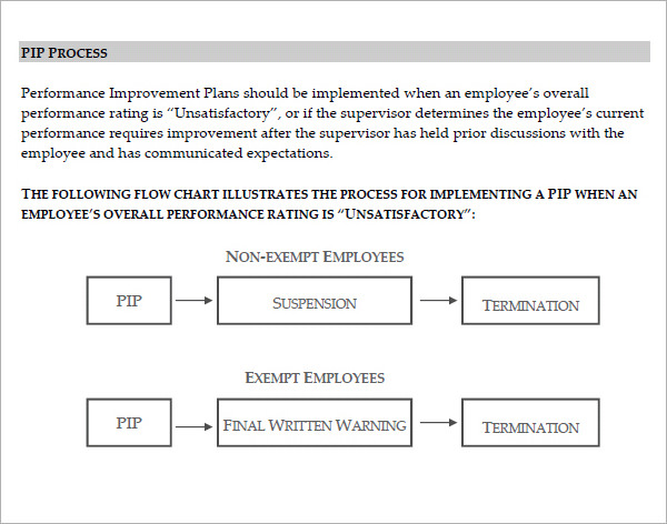 Performance Improvement Plan Flow Chart