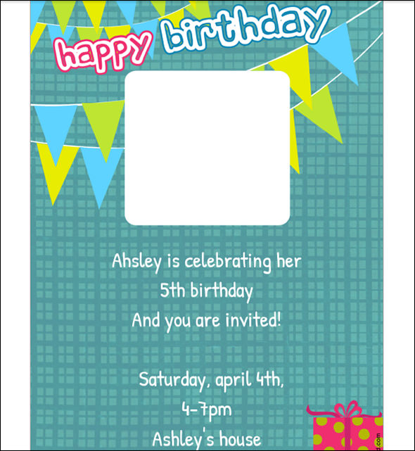 photo birthday invitation