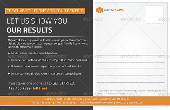 postcard template indesign