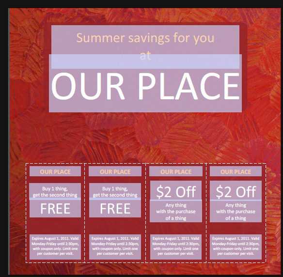 sample coupon