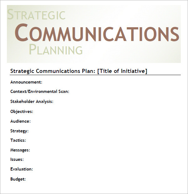 FREE 17  Samples of Communication Plan Templates in PDF Google Docs