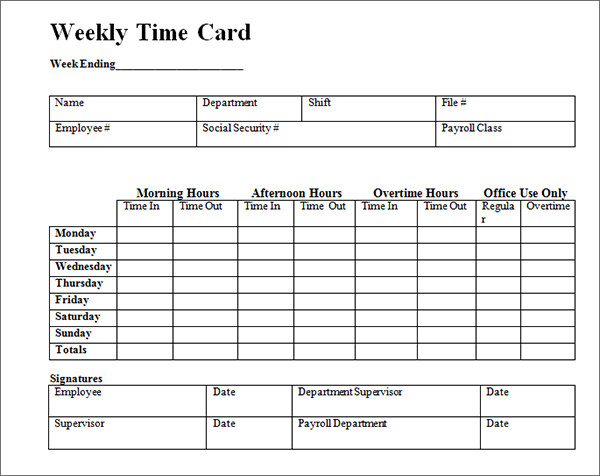 FREE 16 Time Card Calculator Templates In PDF MS Word Excel