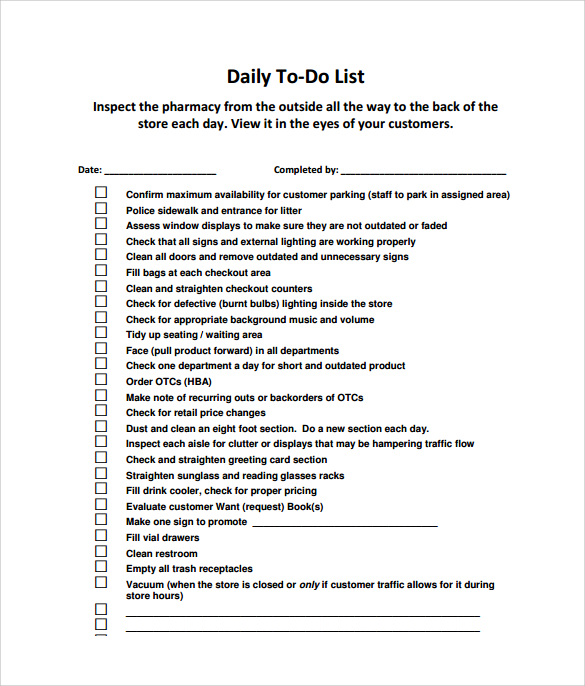 17 sample to do list templates download for free sample templates