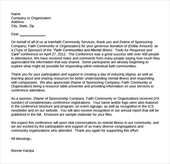 On your behalf. Letter to sponsor example. Providing information Letter. Letters of thanks to the Employees of the Organization. Letter asking to sponsor example.