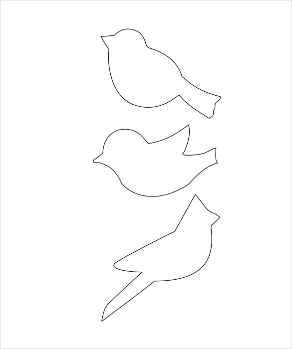 Printable Bird Outline Template - Portal Tutorials