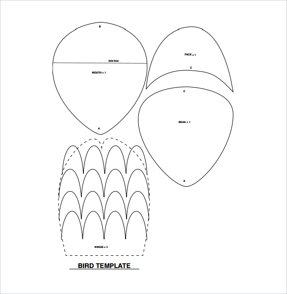 bird outline for craft