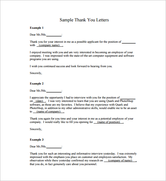 thank you letter for appreciation pdf template free download 