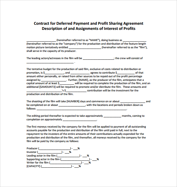 basic profit sharing agreement