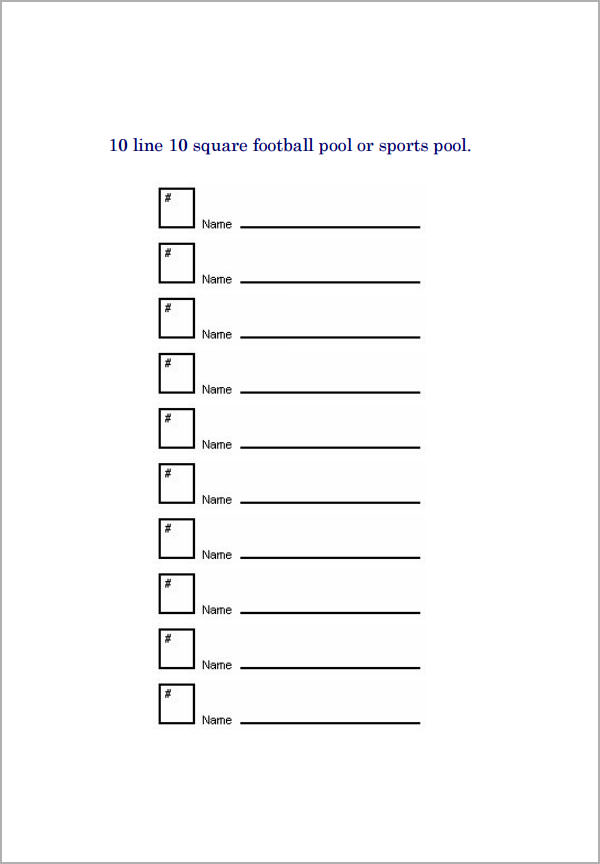 FREE 7+ Beautiful Sample Foot Ball Square Templates in PDF MS Word
