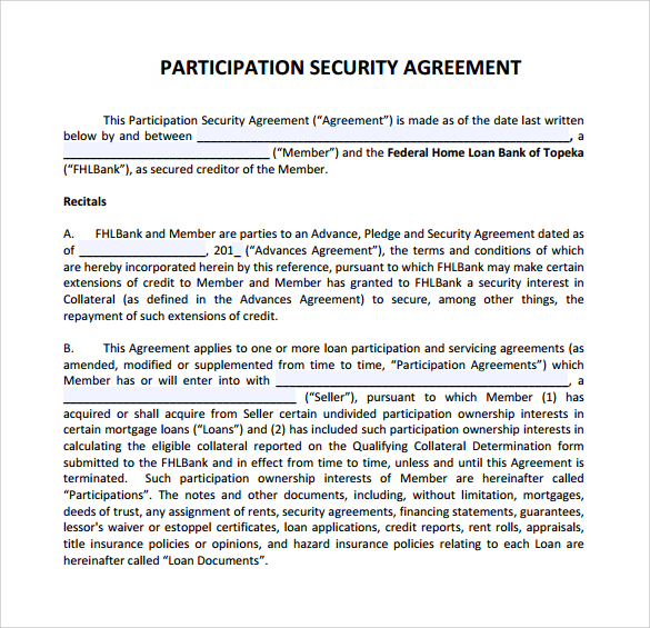 Security Agreement - 9+ Download Free Documents in PDF, Word