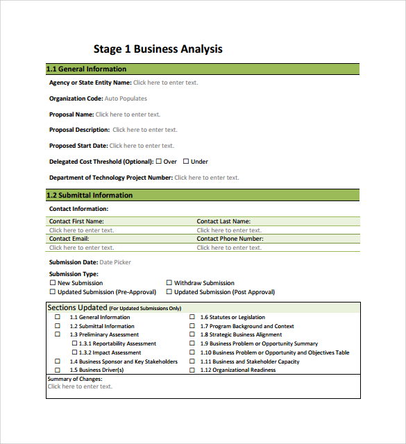 11+ Business Analysis Samples  Sample Templates