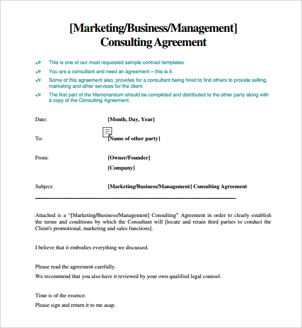 marketing consulting agreement 