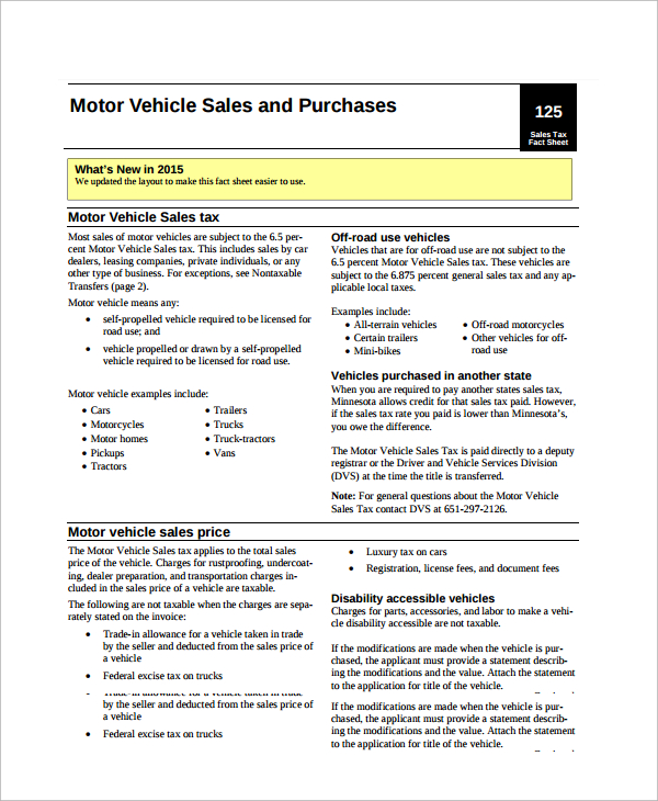 vehicle purchase and sale agreement
