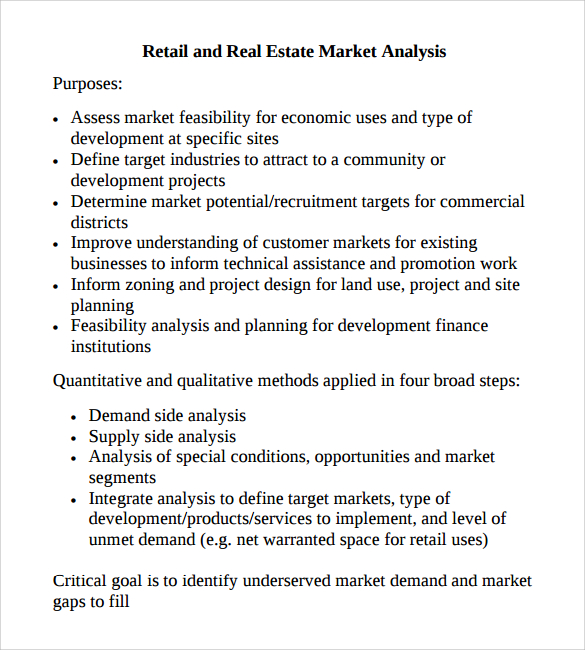 how to write market analysis in a business plan