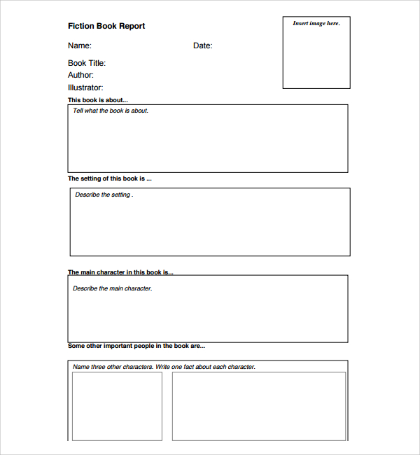 book report template